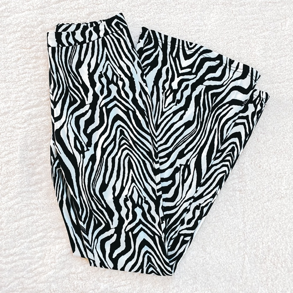 SHEIN | Zebra Striped Print Flare Pants